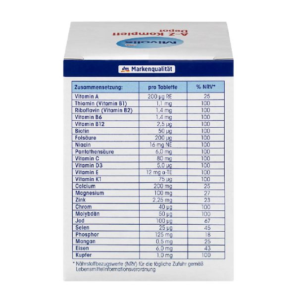 Mivolis A-Z Komplett Depot, Tabletten, 100 St., 144 g