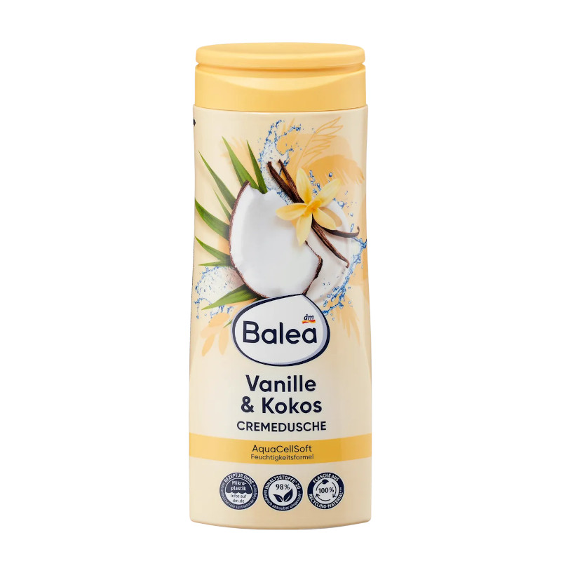 balea cremedusche vanille und kokos 300ml