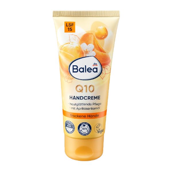 balea handcreme q10 mit aprikosenoel und lsf15 100ml