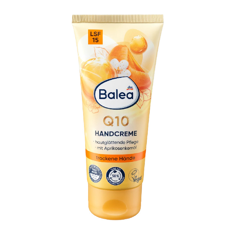 balea handcreme q10 mit aprikosenoel und lsf15 100ml