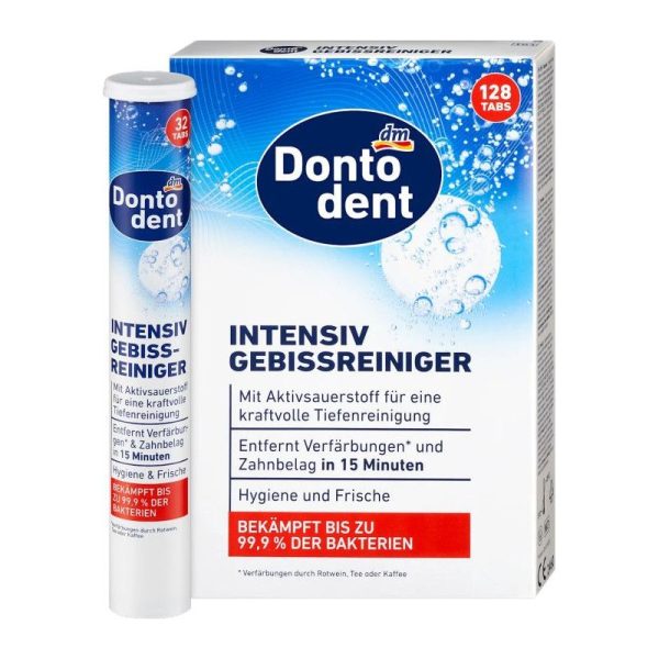 Dontodent Gebissreiniger Tabs intensiv, Vorteilspack, 128 St