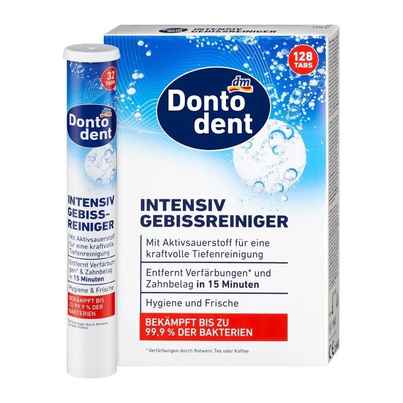Dontodent Gebissreiniger Tabs intensiv, Vorteilspack, 128 St
