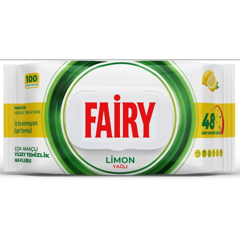 Fairy Multi-Purpose Surface Cleaning Towel 100 Sheets | lemon 100s